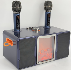 Máquina <span class=keywords><strong>de</strong></span> Karaoke Portátil con Micrófonos Inalámbricos BT 5.<span class=keywords><strong>2</strong></span>, Altavoz KTV para el Hogar con Luz <span class=keywords><strong>de</strong></span> Llama, Sistema <span class=keywords><strong>de</strong></span> Sonido HiFi para Fiestas Familiares - Product Image 4