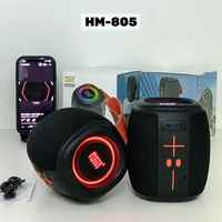 Enceinte Bluetooth portable HM-805, best-seller, puissante, avec éclairage RGB coloré, woofer, son stéréo, super basses, radio FM/TF/USB