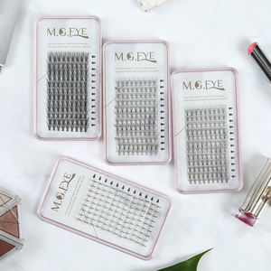 Extensiones de Pestañas Sintéticas Suaves, Hechas a Mano, 7D, 6D, 8D, 14D, Natural, Volumen Prefabricado, 20D, 0,07mm-0,10mm, Mezcla DIY, Tallo Puntiagudo Fino - Product Image 1