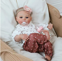Poupée Reborn de 18 pouces avec corps en tissu souple, peau réaliste peinte en 3D, veines visibles, poupée bébé simulation nouveau-né, jouet pour cadeau