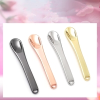 Vente chaude en stock luxueux 58mm en alliage de zinc crème pour le visage cuillère Mini or argent cosmétiques spatule