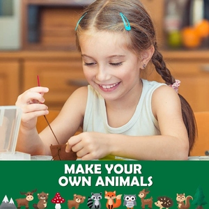 Kit d'artisanat d'animaux Créatures de la forêt DIY <span class=keywords><strong>Couture</strong></span> Feutre Animaux en peluche Débutants Set de <span class=keywords><strong>couture</strong></span> éducatif Art Craft Kits for kds - Product Image 4