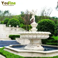 Stile moderno marmo cherubino fontana per il giardino esterno