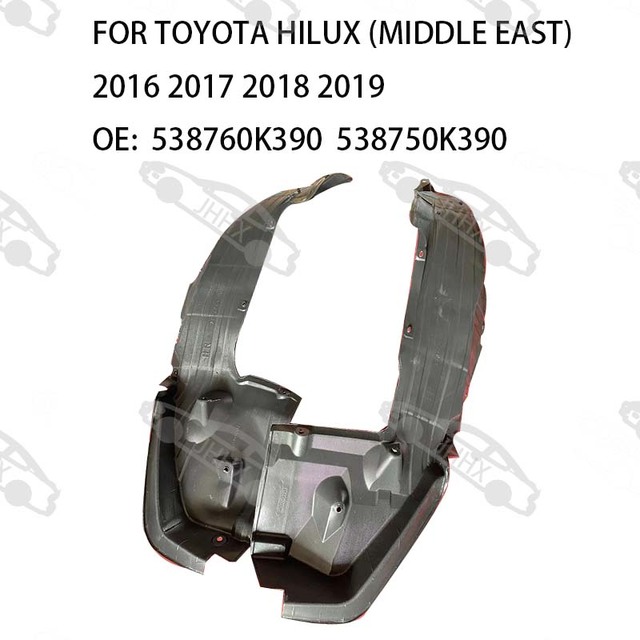 Front Car Inner Fender Liner for TOYOTA HILUX 2016 2017 2018 2019 538760K390 538750K390 Car Front Wheel Plastic Fender Liners
