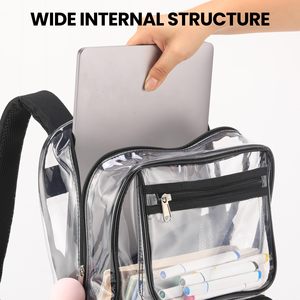 Nueva Mochila Transparente de Color Macaron con Bolsa Bento Transparente, <span class=keywords><strong>Kit</strong></span> de Viaje para Chicas a la Moda, Regalo al por Mayor - Product Image 5