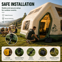 Tente gonflable géante personnalisée, imperméable et résistante à l'usure, avec airbag, adaptée au camping en plein air et aux zones de vacances