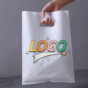 Bolsas de Plástico Personalizadas con Logotipo, Bolsas de Compras de LDPE con Asa Troquelada, Bolsas de Plástico <span class=keywords><strong>para</strong></span> <span class=keywords><strong>Ropa</strong></span>, Bolsas de Compras con Asa y Logotipo Personalizado - Product Image 1
