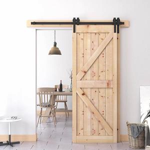 WEKIS Modern Brass Barn Door Hardware with <b>Remote</b> <b>Control</b> Satin Black Finish 1 Year Warranty Screws Included for Outdoor Use - Product Image 5