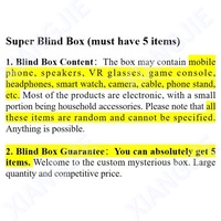 Boîte mystère électronique, accessoires aléatoires, PC, 3C, téléphone portable, liquidation, cadeau, Caja, jouet électrique, surprise, électronique chanceuse