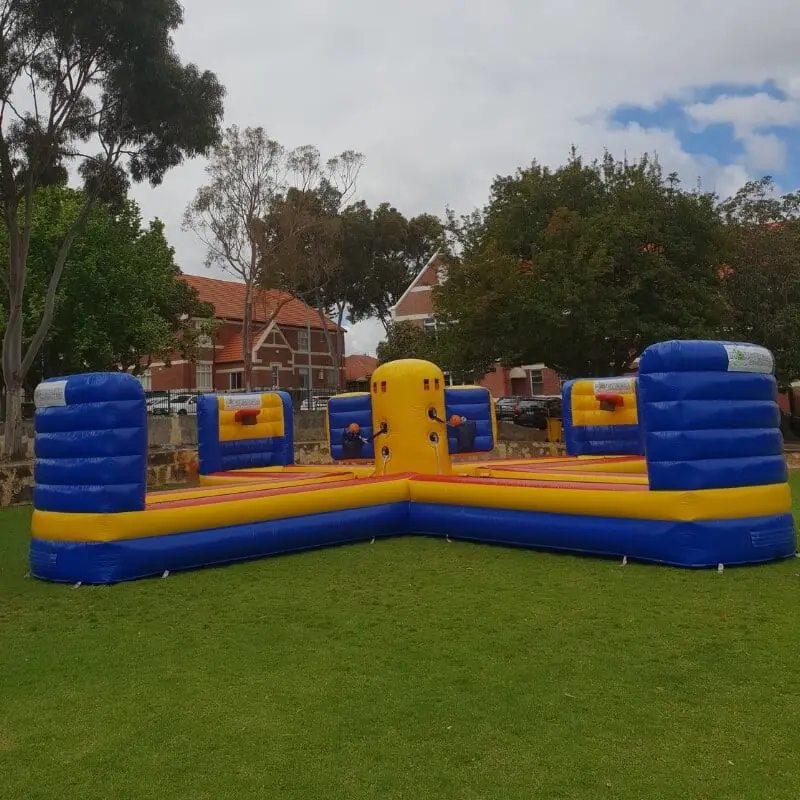 challenge sports game inflatable bungee run basketball