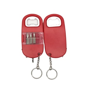 Multi función linterna cerveza botella abridor clave cadena con tornillo conductor herramienta - Product Image 5