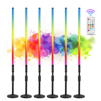 Livraison DDP depuis l'entrepôt de l'UE, 6 ensembles de barres lumineuses LED RGB de 4 pieds, 5000 mAh, avec support et étui pour studio, fête, DJ, éclairage de scène