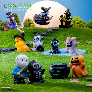 Nouveauté transfrontalière Weij : Accessoires décoratifs DIY pour micro-paysages, thèmes Halloween (sorcière, fantôme, dieu de la mort), miniatures et petits ornements - Product Image 2