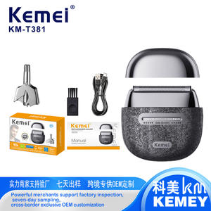 Rasoir électrique Kemei Km T381 pour hommes, étanche IPX7, charge par type C, corps métallique, rasoir professionnel - Product Image 4