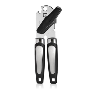 Ouvre-boîte multifonctionnel 3 en 1 en acier inoxydable robuste avec aiguiseur de couteau - Product Image 1