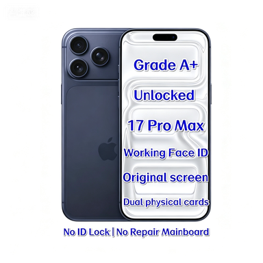 Wholesale Used Unlocked for 17 Pro Max 256GB Blue A19 Pro Chip 12GB RAM 6.9-inch 5G Face ID Factory Price Bulk Supply