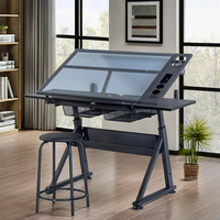 Table de dessin de bureau d'étude en verre de bureau d'ordinateur réglable en hauteur Offre Spéciale