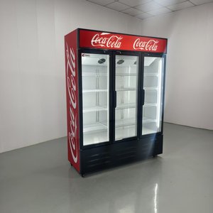 Réfrigérateur vitrine à refroidissement par air, refroidisseur de boissons avec porte en verre, autoportant, pour bureau, <span class=keywords><strong>restaurant</strong></span>, usage industriel - Product Image 1