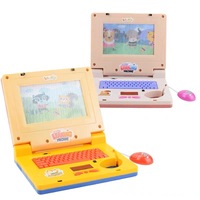 Máquina de aprendizaje de cuaderno de simulación, iluminación bonita, música, Ordenador de dibujos animados, iluminación para niños, juguete de educación temprana