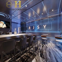 Diseño Interior de Discoteca de Lujo, Barra de Bar de Alta Calidad con Luz LED, Muebles de Discoteca de Lujo Personalizados
