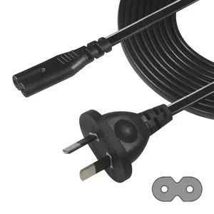 Ghd saç düzleştirici Iec C8 için avustralya kurşun H03vv-F C7 kablo 2Plog Saa standart kablosu Au güç soketi