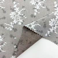 Tissu en polyester tricoté à motif floral en dentelle, imprimé, idéal pour les t-shirts – Collection été, offre spéciale