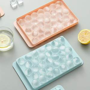 Ice Cube <b>Trays</b> Round Sphere With Lids Food Grade PP Material For Home Use - Product Image 4