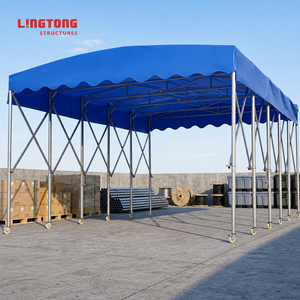 Tente tunnel rétractable en aluminium, <span class=keywords><strong>abri</strong></span> télescopique coulissant pour accès au chargement de camions, utilisation extérieure comme passerelle temporaire - Product Image 3
