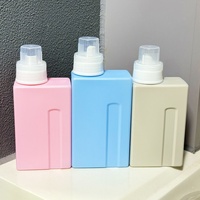 500ml/600ml/1000ml HDPE Type carré détergent à lessive bouteille rechargeable blanchisserie bouteille en plastique