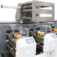 RY-350 4 "6 warna 6 kelompok Unit komputer kecepatan tinggi jenis kertas perekat Film plastik rol Label mesin cetak Flexo