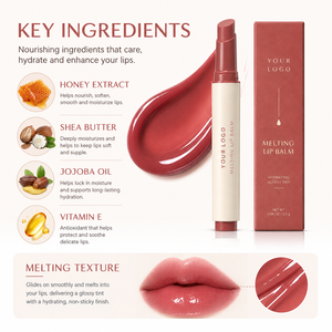 Bálsamo Labial Hidratante con Brillo ODM, se Derrite en los Labios, No Pegajoso, Suaviza, Delicado, con Manteca de Karité, Vitamina E, Bálsamo Labial Colorido - Product Image 4