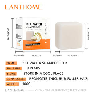 LANTHOME米水洗发水棒发酵大米提取物2合1洗发水和护发素棒滋养防失肥皂 - Product Image 2