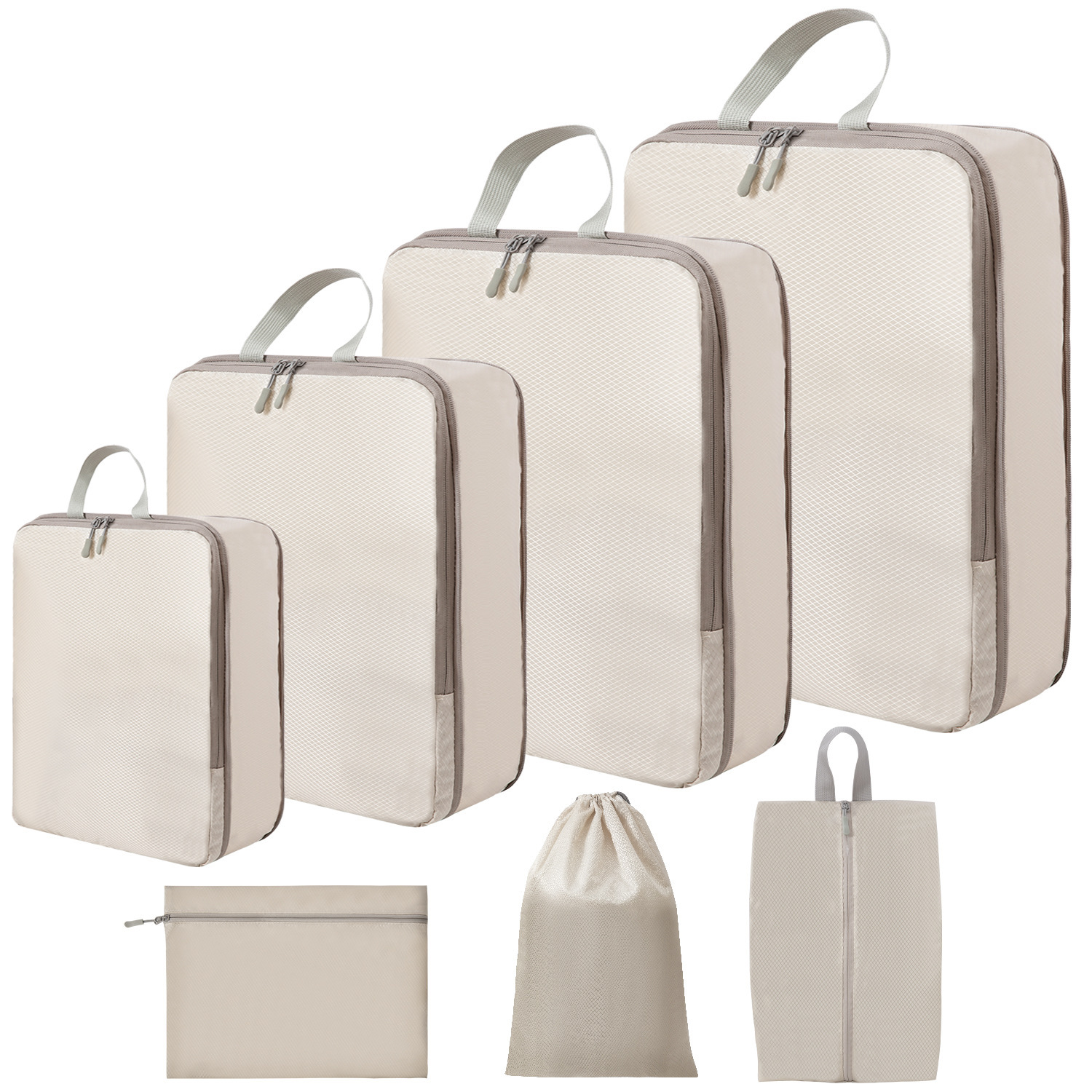 Conjunto beige de 7 piezas