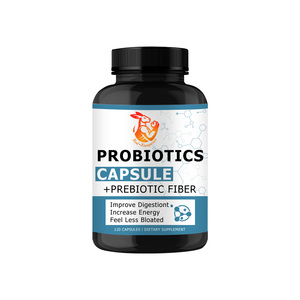 Capsules Probiotiques Naturelles à Base de Plantes les Plus Vendues avec Superblend Nutrimental Prebiotic Intelligence Triplex pour Soulager les Ballonnements et les Gaz - Product Image 1
