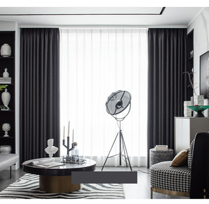 Cortinas para hoteles de cortinas de <span class=keywords><strong>lino</strong></span> <span class=keywords><strong>Hotel</strong></span> negro conjuntos - Product Image 1
