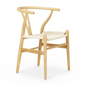 Мебель для столовой в античном стиле, однотонное деревянное кресло из бука, вилка, костяной бар, стул Hans Wegner