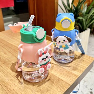 New Arrival Cute Cartoon Kids Strap Cup <strong>600ml</strong> Water Bottle Easy Carrier for Kindergarten and Primary School Students - Product Image 3