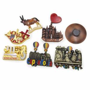 Customized 3D Country City Switzerland France Landmark Souvenir <b>Fridge</b> Engraved Refrigerator Magnet Metal Custom - Product Image 3