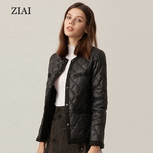 Venta al por mayor luz fragante viento abajo chaqueta <span class=keywords><strong>mujer</strong></span> corto blanco <span class=keywords><strong>ganso</strong></span> abajo moda coreana cálida chaqueta de invierno - Product Image 4