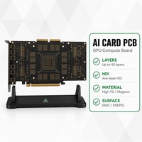 Fabricant de cartes accélératrices IA pour centres de données - Carte multicouche HDI à haute densité de circuits, plaqué or, pour serveurs d'entraînement GPU