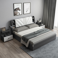 Lit moderne pliable en bois, mobilier de maison, hôtel, chambre à coucher, lit Double