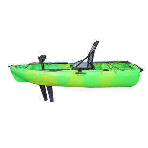 2,5m pedaal aangedreven zit-op-top viskayak 8ft HDPE plastic enkelzitplaats voor meren & rivieren met elektrische motor kano vin boot - Product Image 5