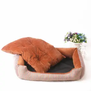 Моющийся диван-кровать для кошек, дизайнерская кровать из пены с эффектом памяти, Ортопедическая подушка для питомцев среднего и крупного размера
