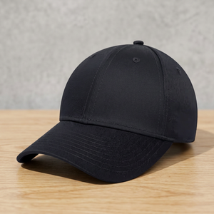 Casquette de baseball noire à 6 panneaux unisexe, ajustable, en sergé de coton, décontractée, pour adultes, toutes saisons, couleur unie - Product Image 2