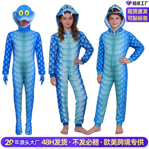 Costume de serpent Manyusha Zootopia Gary, combinaison bleue intégrale pour enfants et adultes, cosplay d'Halloween unisexe - Product Image 3