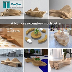 Shopping Mall Outdoor Beautiful <b>Wood</b> <b>Slice</b> Leisure Seat Public Creative Customizable Rubber <b>Wood</b> Art Landscape Tree Pool Stool - Product Image 5