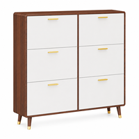 Meuble à chaussures ultra-plat 17 cm avec porte rabattable pour entrée, grande capacité de rangement, armoire moderne et simple pour couloir et hall d'entrée