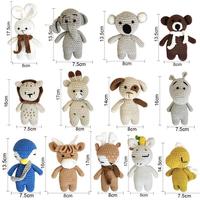 Vente en gros Crochet tricot lion renard tricoté peluche animal poupée cadeau