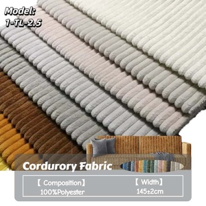 <span class=keywords><strong>Tissu</strong></span> d'ameublement en velours côtelé tricoté en polyester de style luxe <span class=keywords><strong>moderne</strong></span> pour canapé, respirant, résistant à l'usure, facile à nettoyer - Product Image 1