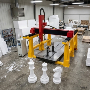 Machine de découpe CNC 4 axes hybride NC Studio PLC à servomoteur pour mousse EPS, polystyrène, sculpture, découpe de moules perdus et jardinage - Product Image 1